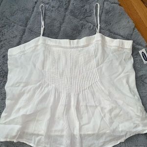 Square-Neck Pintucked Cami Top